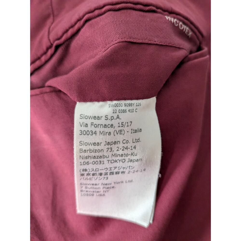 Incotex NWT Royal Batavia Chinos Plum Size 50 (US 34) Slim Fit Cotton Flaws $395 - Picture 8 of 10